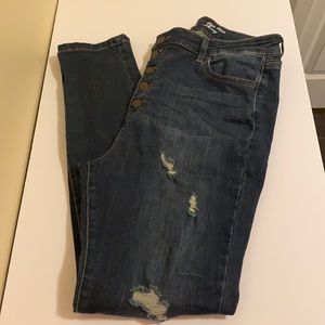 high rise skinny jeans
